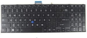 Keyboard for Toshiba A50-C1510 A50-C1520 Z50-C1550 Satellite Pro R50-C Tecra A50-C Z50-C with Backlight with Pointer US Black